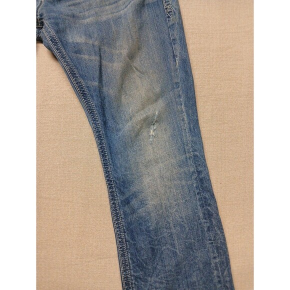 Rock Revival Men's VICTOR Straight Denim Jeans Size 36 Light Wash Distressed - Picture 7 of 16